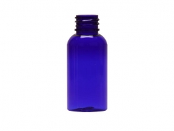 1 oz. Blue Cobalt PET (BPA Free) 20-410 Semi-Translucent Plastic Boston Round Bottle w/ Treatment Pump or FM Sprayer 30% OFF