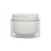 1 oz. Natural PP Plastic Double Wall Square Base 53-400 Jar w/ HDPE Inner Jar w/ Colored Cap (Stock Item)